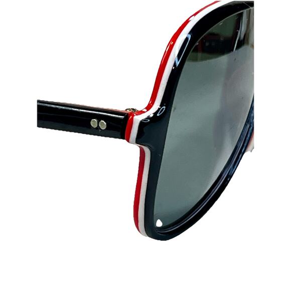 BOLLÉ France BY GH JAPAN Mirror Lens Aviator SUNGLASSES Red White Black Ski 70s - Picture 8 of 13